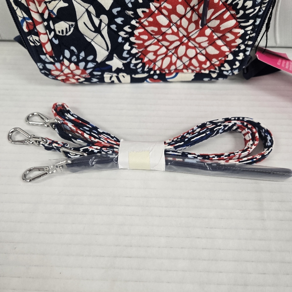 Vera Bradley | RFID All in One Crossbody | Red, White, and Blossoms - Picture 3 of 11